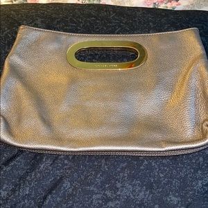 Michael Kors gold clutch - like new!